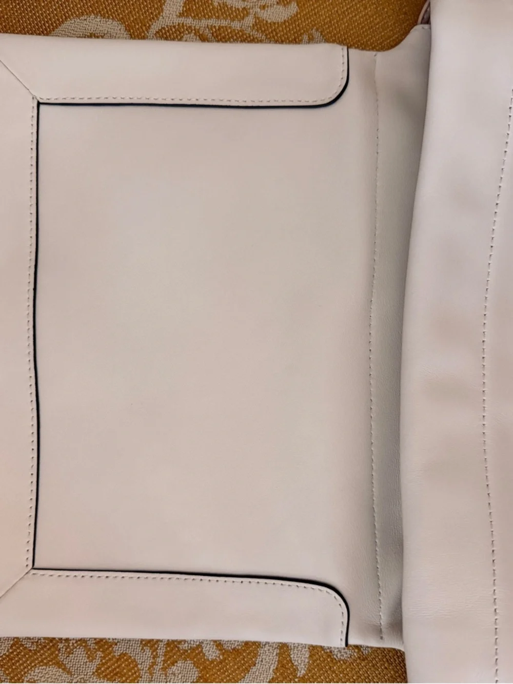 Cream Genuine Leather Medium Mamma Baguette with Gold Hardware - Picture 12 of 12